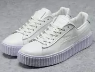 femmes chaussures puma by rihanna creeper leather white star